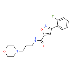 ChemSpider 2D Image | 3-(2-Fluorophenyl)-N-[3-(4-morpholinyl)propyl]-1,2-oxazole-5-carboxamide | C17H20FN3O3