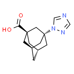 ChemSpider 2D Image | (1r,3s,5R,7S)-3-(1H-1,2,4-Triazol-1-yl)-1-adamantanecarboxylic acid | C13H17N3O2