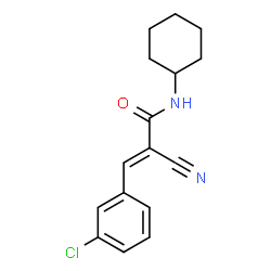 ChemSpider 2D Image | (2E)-3-(3-Chlorophenyl)-2-cyano-N-cyclohexylacrylamide | C16H17ClN2O