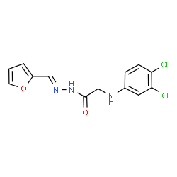 ChemSpider 2D Image | 2-[(3,4-Dichlorophenyl)amino]-N'-[(E)-2-furylmethylene]acetohydrazide | C13H11Cl2N3O2