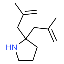 ChemSpider 2D Image | 2,2-Bis(2-methyl-2-propen-1-yl)pyrrolidine | C12H21N
