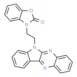 ChemSpider 2D Image | 3-(2-Indolo[2,3-b]quinoxalin-6-yl-ethyl)-3H-benzooxazol-2-one | C23H16N4O2