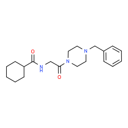 ChemSpider 2D Image | N-[2-(4-Benzyl-1-piperazinyl)-2-oxoethyl]cyclohexanecarboxamide | C20H29N3O2
