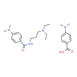 ChemSpider 2D Image | 4-(Dimethylamino)benzoic acid - N-[3-(diethylamino)propyl]-4-(dimethylamino)benzamide (1:1) | C25H38N4O3