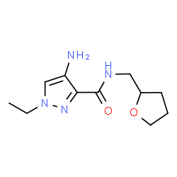 ChemSpider 2D Image | 4-amino-1-ethyl-N-[(oxolan-2-yl)methyl]-1H-pyrazole-3-carboxamide | C11H18N4O2