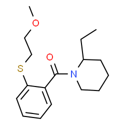 ChemSpider 2D Image | (2-Ethyl-1-piperidinyl){2-[(2-methoxyethyl)sulfanyl]phenyl}methanone | C17H25NO2S