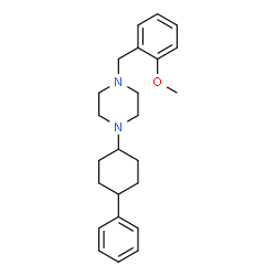 ChemSpider 2D Image | 1-(2-Methoxybenzyl)-4-(4-phenylcyclohexyl)piperazine | C24H32N2O