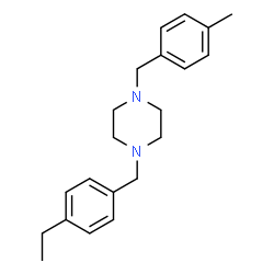ChemSpider 2D Image | 1-(4-Ethylbenzyl)-4-(4-methylbenzyl)piperazine | C21H28N2