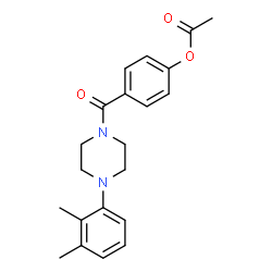 ChemSpider 2D Image | 4-[4-(2,3-dimethylphenyl)piperazine-1-carbonyl]phenyl acetate | C21H24N2O3