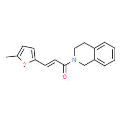 ChemSpider 2D Image | (2E)-1-(3,4-Dihydro-2(1H)-isoquinolinyl)-3-(5-methyl-2-furyl)-2-propen-1-one | C17H17NO2