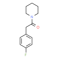 ChemSpider 2D Image | 2-(4-Fluorophenyl)-1-(1-piperidinyl)ethanone | C13H16FNO