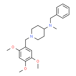 ChemSpider 2D Image | N-Benzyl-N-methyl-1-(2,4,5-trimethoxybenzyl)-4-piperidinamine | C23H32N2O3