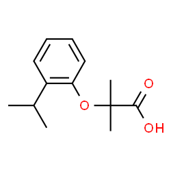 ChemSpider 2D Image | 2-(2-Isopropylphenoxy)-2-methylpropanoic acid | C13H18O3