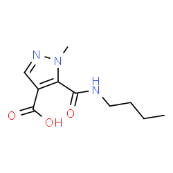 ChemSpider 2D Image | 5-(butylcarbamoyl)-1-methylpyrazole-4-carboxylic acid | C10H15N3O3