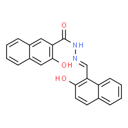 ChemSpider 2D Image | 3-Hydroxy-N'-[(E)-(2-hydroxy-1-naphthyl)methylene]-2-naphthohydrazide | C22H16N2O3