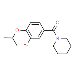 ChemSpider 2D Image | (3-Bromo-4-isopropoxyphenyl)(1-piperidinyl)methanone | C15H20BrNO2