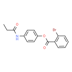 ChemSpider 2D Image | 4-(Propionylamino)phenyl 2-bromobenzoate | C16H14BrNO3