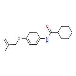 ChemSpider 2D Image | N-{4-[(2-Methyl-2-propen-1-yl)oxy]phenyl}cyclohexanecarboxamide | C17H23NO2