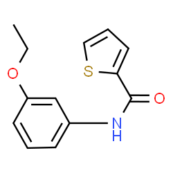 ChemSpider 2D Image | N-(3-Ethoxyphenyl)-2-thiophenecarboxamide | C13H13NO2S