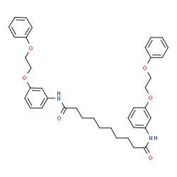 ChemSpider 2D Image | N,N'-Bis[3-(2-phenoxyethoxy)phenyl]decanediamide | C38H44N2O6