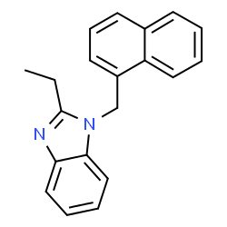 ChemSpider 2D Image | 2-Ethyl-1-(1-naphthylmethyl)-1H-benzimidazole | C20H18N2