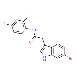ChemSpider 2D Image | 2-(6-Bromo-1H-indol-3-yl)-N-(2,4-difluorophenyl)acetamide | C16H11BrF2N2O