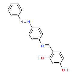 ChemSpider 2D Image | 4-[(E)-({4-[(E)-Phenyldiazenyl]phenyl}imino)methyl]-1,3-benzenediol | C19H15N3O2