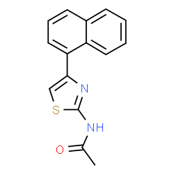 ChemSpider 2D Image | N-[4-(1-Naphthyl)-1,3-thiazol-2-yl]acetamide | C15H12N2OS