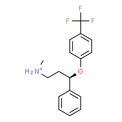 ChemSpider 2D Image | (3R)-N-Methyl-3-phenyl-3-[4-(trifluoromethyl)phenoxy]-1-propanaminium | C17H19F3NO