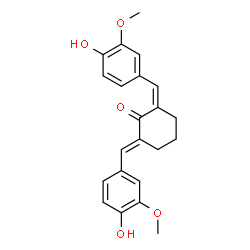 ChemSpider 2D Image | 2,6-Bis((4-hydroxy-3-methoxyphenyl)methylene)cyclohexanone | C22H22O5