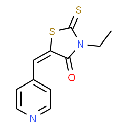 ChemSpider 2D Image | Rhodanine, 3-ethyl-5-(4-pyridylmethylene)- | C11H10N2OS2