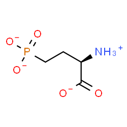 ChemSpider 2D Image | (2R)-2-Ammonio-4-phosphonatobutanoate | C4H8NO5P
