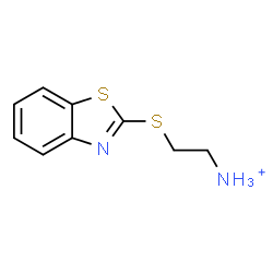 ChemSpider 2D Image | 2-(1,3-Benzothiazol-2-ylsulfanyl)ethanaminium | C9H11N2S2