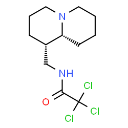 ChemSpider 2D Image | 2,2,2-Trichloro-N-[(1S,9aR)-octahydro-2H-quinolizin-1-ylmethyl]acetamide | C12H19Cl3N2O