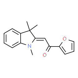 ChemSpider 2D Image | (2Z)-1-(2-Furyl)-2-(1,3,3-trimethyl-1,3-dihydro-2H-indol-2-ylidene)ethanone | C17H17NO2