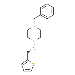 ChemSpider 2D Image | 4-Benzyl-N-(2-thienylmethylene)piperazin-1-amine | C16H19N3S