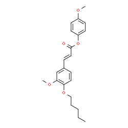 ChemSpider 2D Image | 4-Methoxyphenyl (2E)-3-[3-methoxy-4-(pentyloxy)phenyl]acrylate | C22H26O5