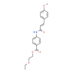 ChemSpider 2D Image | 2-Ethoxyethyl 4-{[(2E)-3-(4-methoxyphenyl)-2-propenoyl]amino}benzoate | C21H23NO5