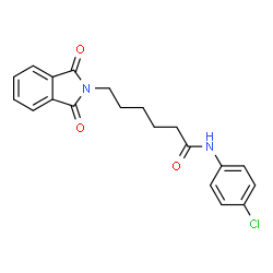 ChemSpider 2D Image | N-(4-chlorophenyl)-6-(1,3-dioxoisoindol-2-yl)hexanamide | C20H19ClN2O3