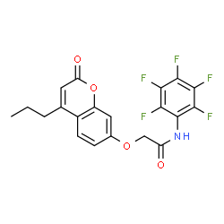 ChemSpider 2D Image | 2-[(2-Oxo-4-propyl-2H-chromen-7-yl)oxy]-N-(pentafluorophenyl)acetamide | C20H14F5NO4