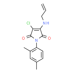 ChemSpider 2D Image | 3-(Allylamino)-4-chloro-1-(2,4-dimethylphenyl)-1H-pyrrole-2,5-dione | C15H15ClN2O2