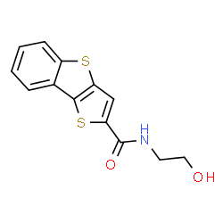 ChemSpider 2D Image | N-(2-Hydroxyethyl)thieno[3,2-b][1]benzothiophene-2-carboxamide | C13H11NO2S2