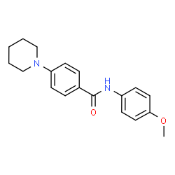 ChemSpider 2D Image | N-(4-Methoxyphenyl)-4-(1-piperidinyl)benzamide | C19H22N2O2