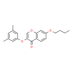 ChemSpider 2D Image | 7-Butoxy-3-(3,5-dimethylphenoxy)-4H-chromen-4-one | C21H22O4