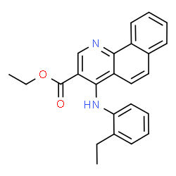 ChemSpider 2D Image | Ethyl 4-[(2-ethylphenyl)amino]benzo[h]quinoline-3-carboxylate | C24H22N2O2