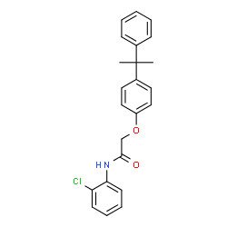ChemSpider 2D Image | N-(2-Chlorophenyl)-2-[4-(2-phenyl-2-propanyl)phenoxy]acetamide | C23H22ClNO2
