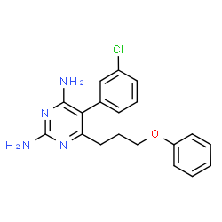 ChemSpider 2D Image | 5-(3-Chlorophenyl)-6-(3-phenoxypropyl)-2,4-pyrimidinediamine | C19H19ClN4O