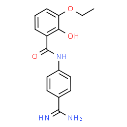 ChemSpider 2D Image | N-(4-Carbamimidoylphenyl)-3-ethoxy-2-hydroxybenzamide | C16H17N3O3