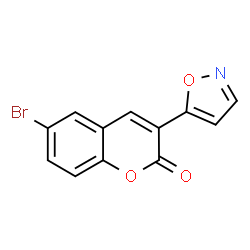 ChemSpider 2D Image | 6-Bromo-3-(1,2-oxazol-5-yl)-2H-chromen-2-one | C12H6BrNO3