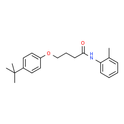 ChemSpider 2D Image | 4-(4-tert-butylphenoxy)-N-(2-methylphenyl)butanamide | C21H27NO2